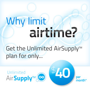 Why limit airtime? Get the Unlimited AirSupply™ plan for only $40 per month.